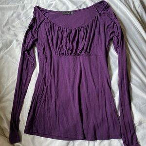 Purple patty boutik ruched long sleeve
